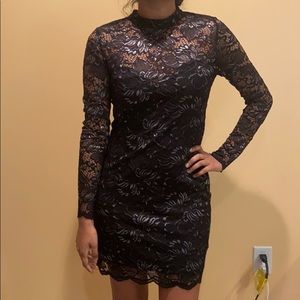 Material Girl Black Lace Dress